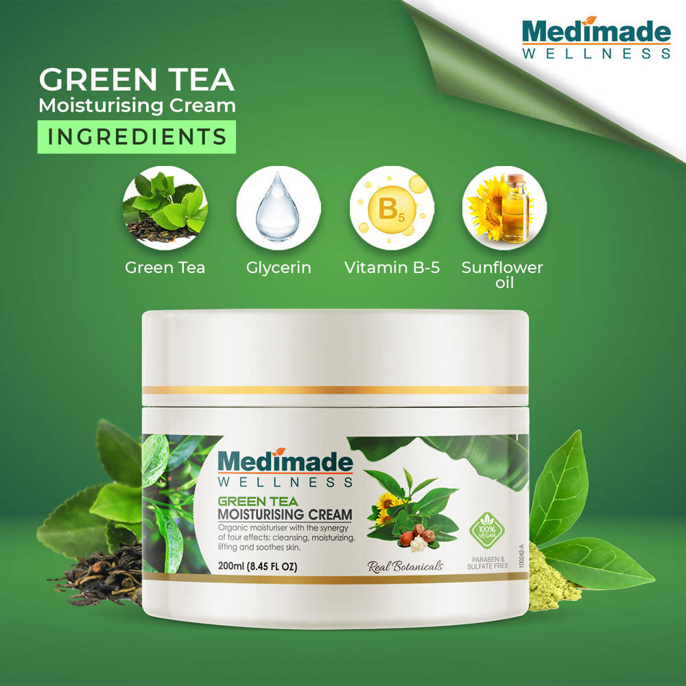 Medimade Wellness Green Tea Moisturising Cream - Distacart