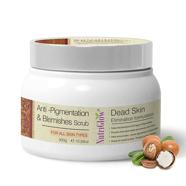 NutriGlow Anti Pigmentation & Blemishes Scrub with Shea Butter - Distacart