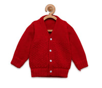 Thumbnail for Chutput Kids Cute Red Coloured Solid Pullover Sweater - Distacart