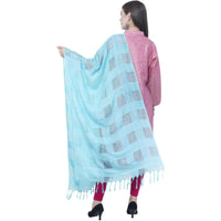 Thumbnail for A R SILK Firozi Color Window square Cotton Dupattas and Chunnis