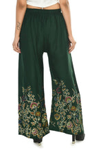 Thumbnail for Mominos Fashion Moeza Reyon Cotton Bottle Green Floral Palazzo