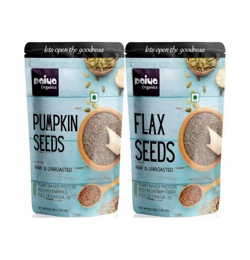 Paiya Organics Pumpkin Seeds + Flax Seeds Combo - Distacart
