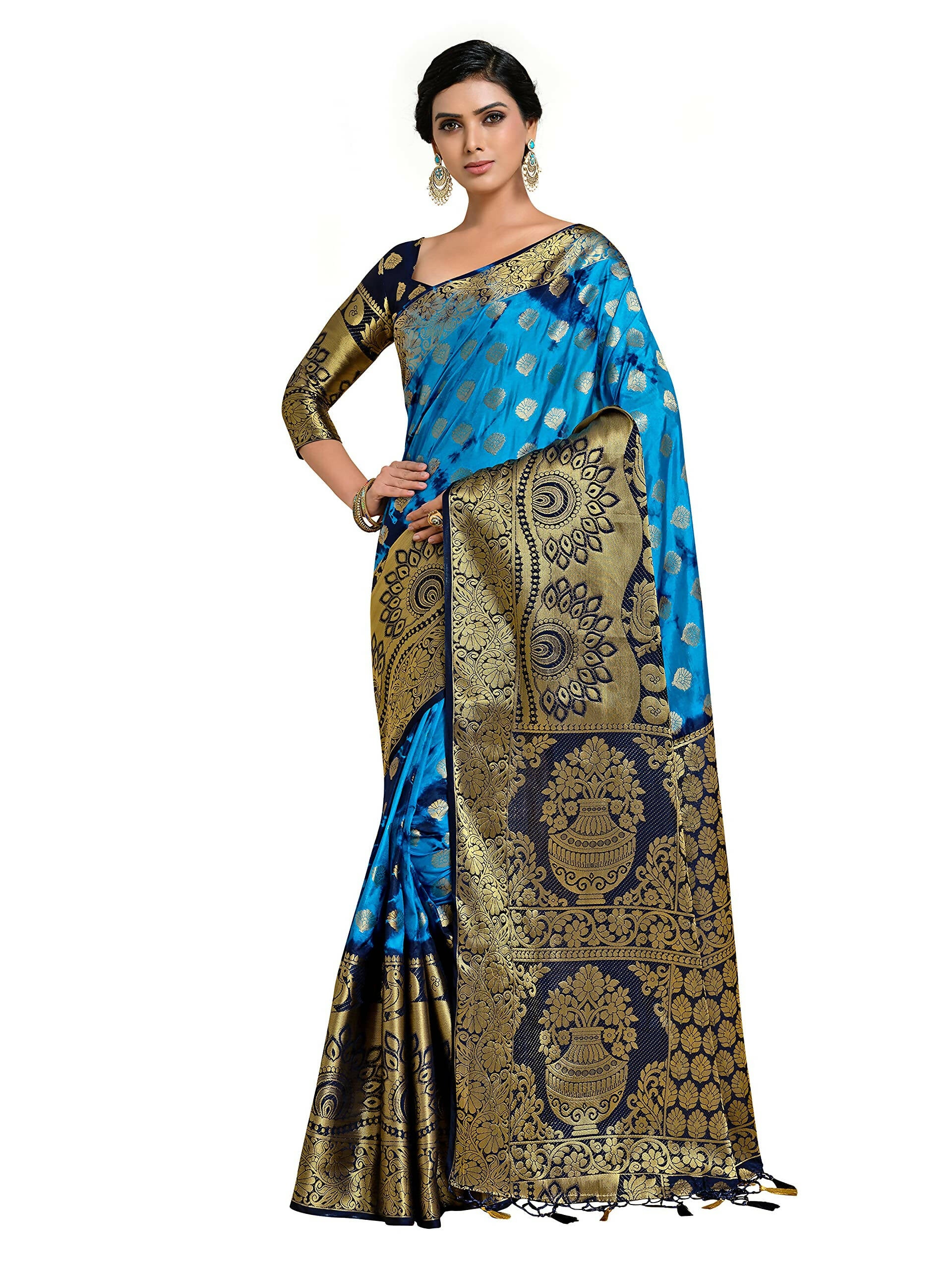 Mimosa Women's Banarasi Art Silk Multicolor Saree - Distacart