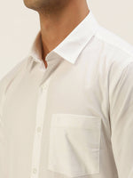 Thumbnail for Ramraj Cotton Mens Full Sleeve Formal Poly Cotton White Shirt - Distacart