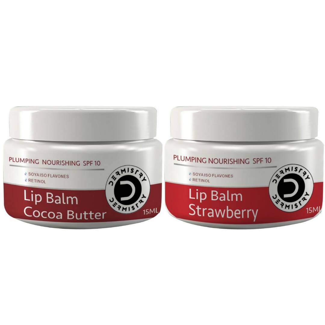 Dermistry Nourishing Cocoa Butter Lip Balm & Strawberry Lip Balm - Distacart