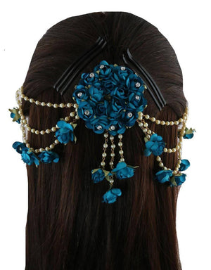 Blue Flower Hair Accessories