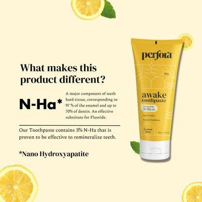 Perfora Awake Toothpaste Lemon Mint - Distacart