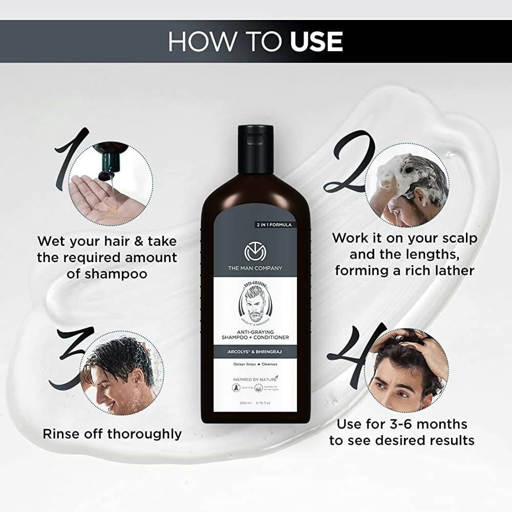 The Man Company Anti-Graying Shampoo & Conditioner for Men - Distacart