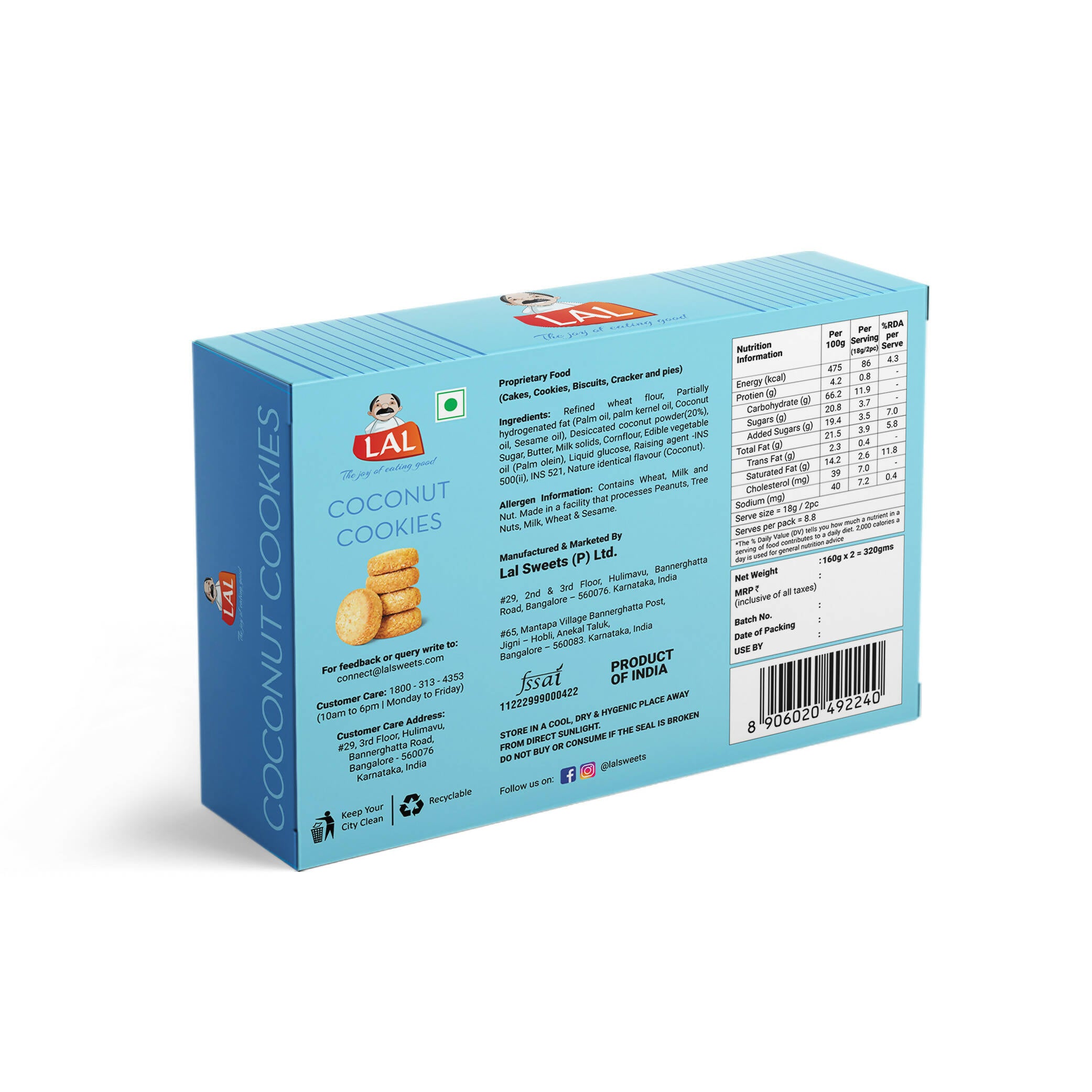 Lal Sweets Coconut Cookies - Distacart