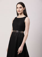 Thumbnail for NVR Women Circular Silver Plated Adjustable Broad Belt - Distacart