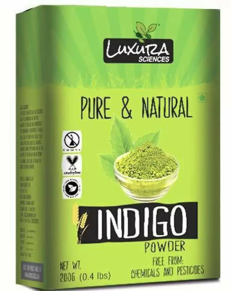 Luxura Sciences Organic Indigo Powder For Hair Black - Distacart