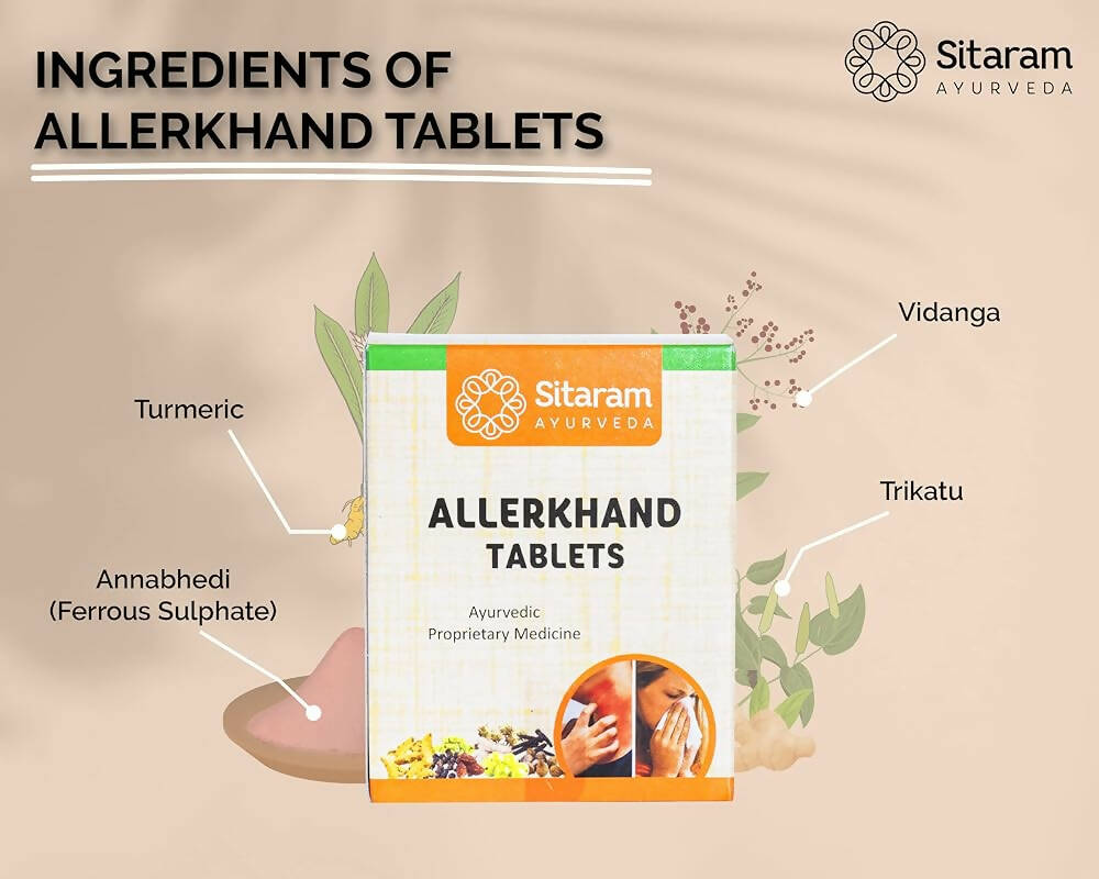 Sitaram Ayurveda Allerkhand Tablets - Distacart