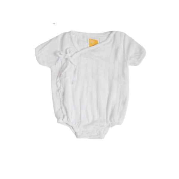 Sunshine Baby Cute Organic Muslin Cotton Kimono Rompers For Babies - White - Distacart