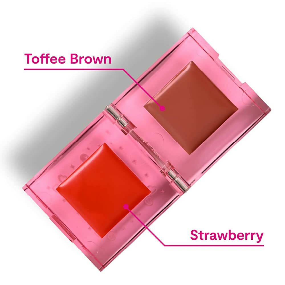 Gush Beauty Play Tint & Lip Stains - 2 in 1 Lip and Cheek Tint - Toffee Brown & Strawberry - Distacart