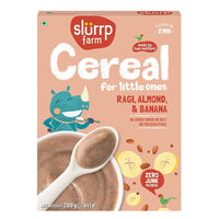 Thumbnail for Slurrp Farm Ragi, Almond and Banana Cereal for little Ones
