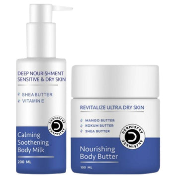 Dermistry Sensitive & Dry Skin Calming Body Butter & Body Milk Lotion - Distacart