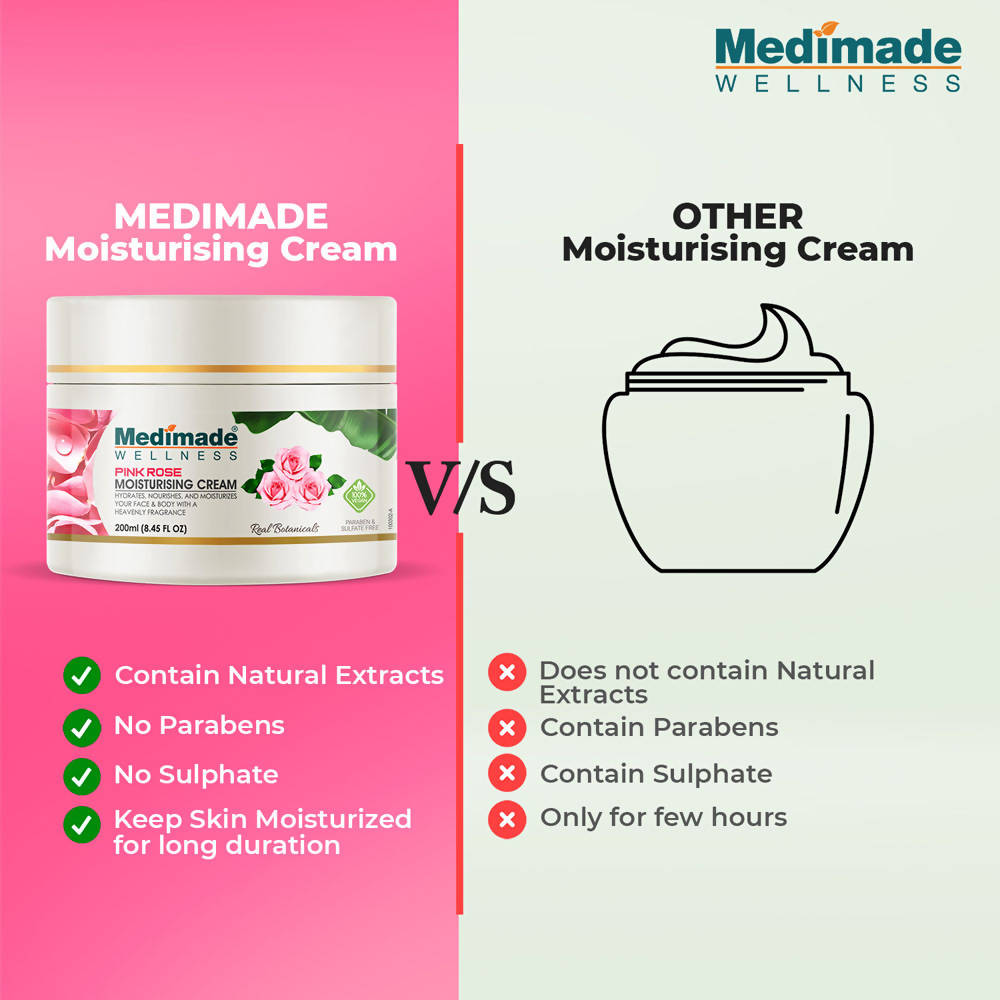 Medimade Wellness Pink Rose Moisturising Cream - Distacart