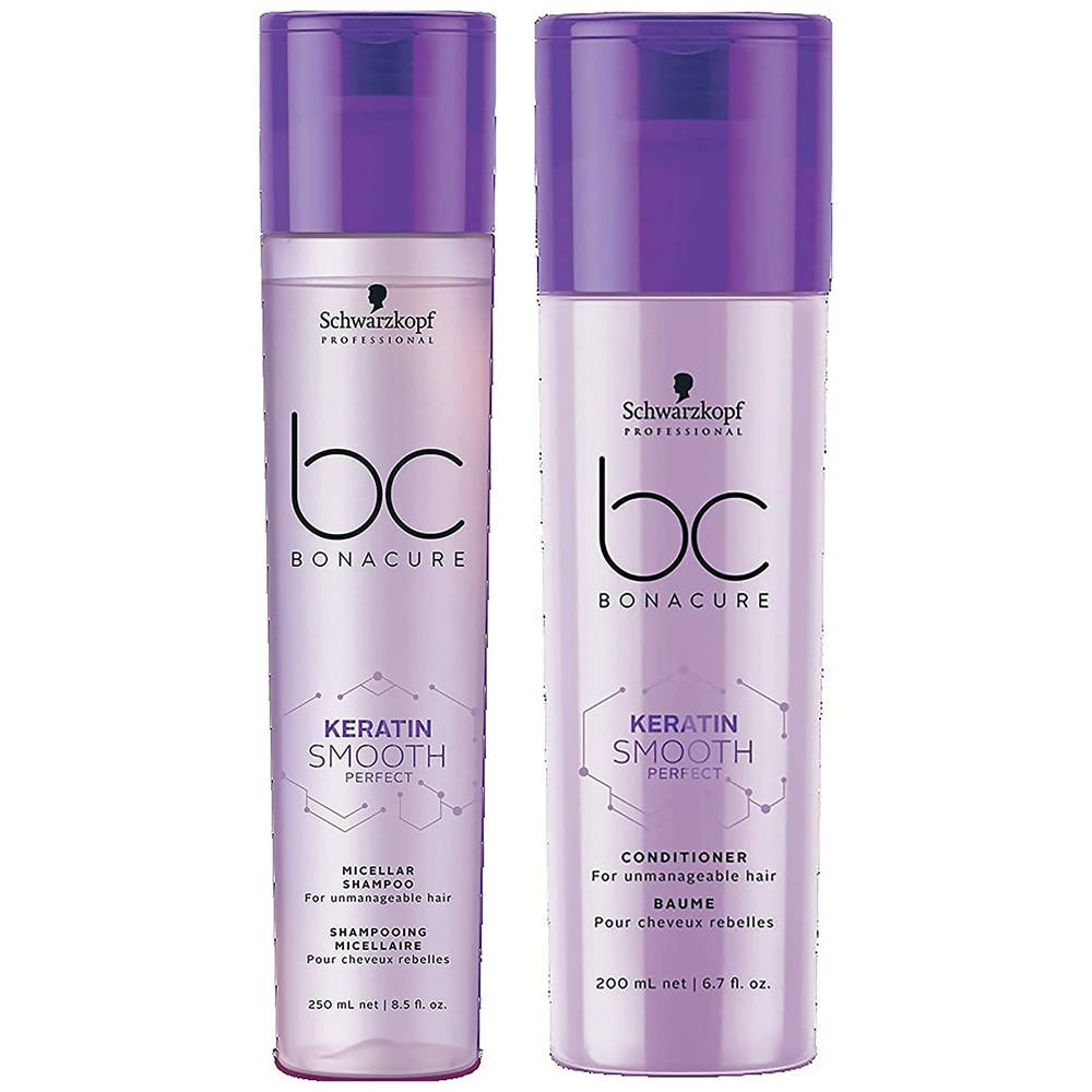 Schwarzkopf Professional BC Bonacure Keratin Smooth Perfect Micellar Shampoo & Conditioner Combo - Distacart