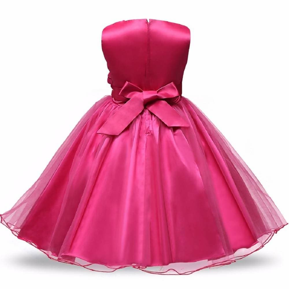 Asmaani Baby Girl's Pink Satin A-Line Maxi Full Length Dress (AS-DRESS_22042) - Distacart