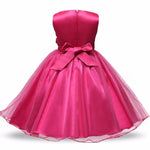 Thumbnail for Asmaani Baby Girl's Pink Satin A-Line Maxi Full Length Dress (AS-DRESS_22042) - Distacart