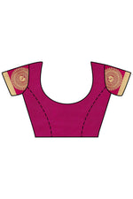 Thumbnail for Mimosa Women's Purple Tussar Silk Banarasi Saree - Distacart