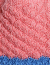 Thumbnail for Chutput Kids Woollen Hand Knitted Pom Pom Design Cap - Pink - Distacart