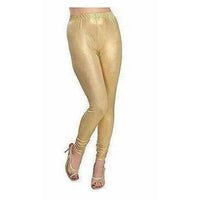 Thumbnail for Women's Viscose Light Gold Solid Leggings for All Plus Size and Small Size