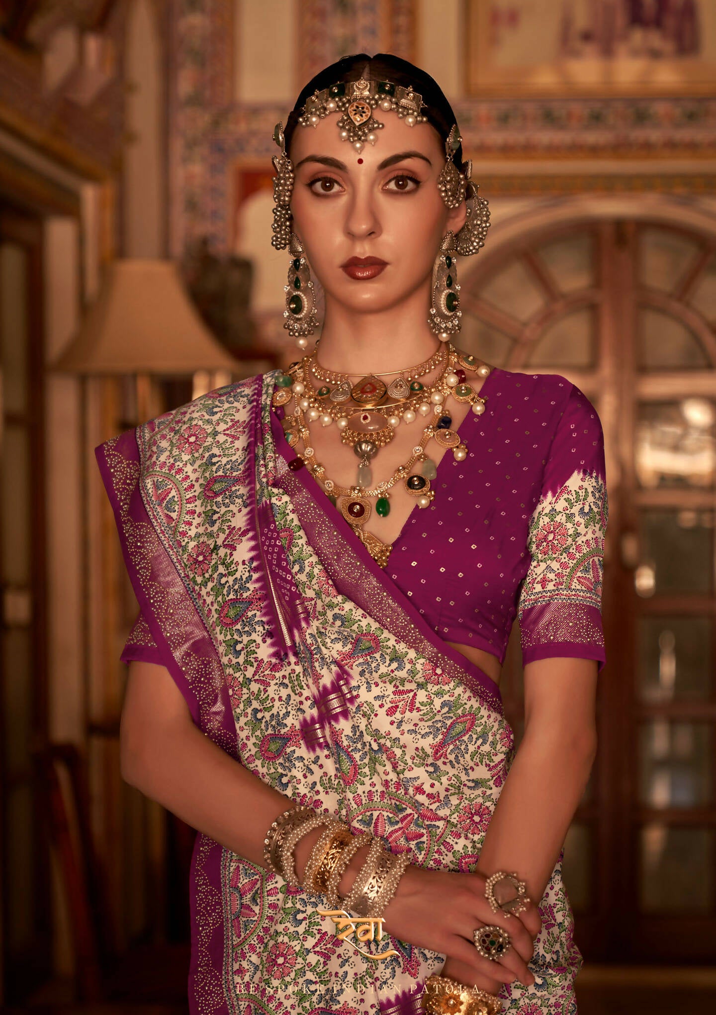 Rani P V Silk Digital Print, Zari Work Printed Saree - Rewaa Parampara - Distacart