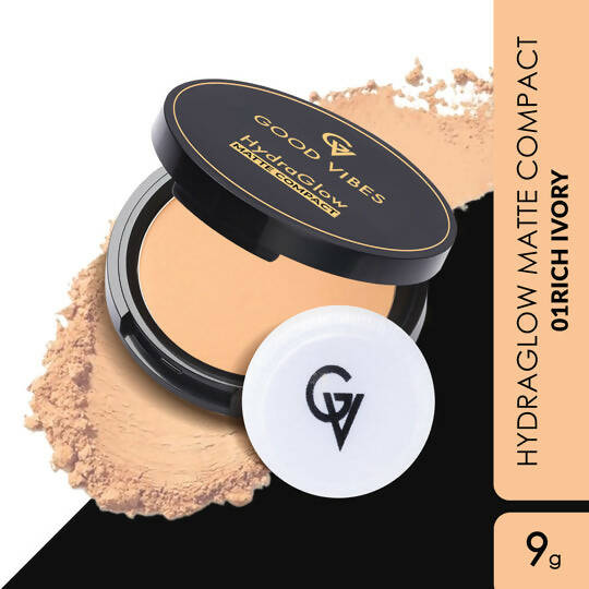 Good Vibes HydraGlow Matte Compact - Rich Ivory 01 - Distacart