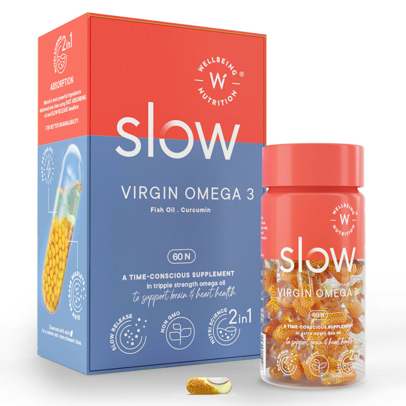 Wellbeing Nutrition Slow | Virgin Omega 3 Capsules - Distacart