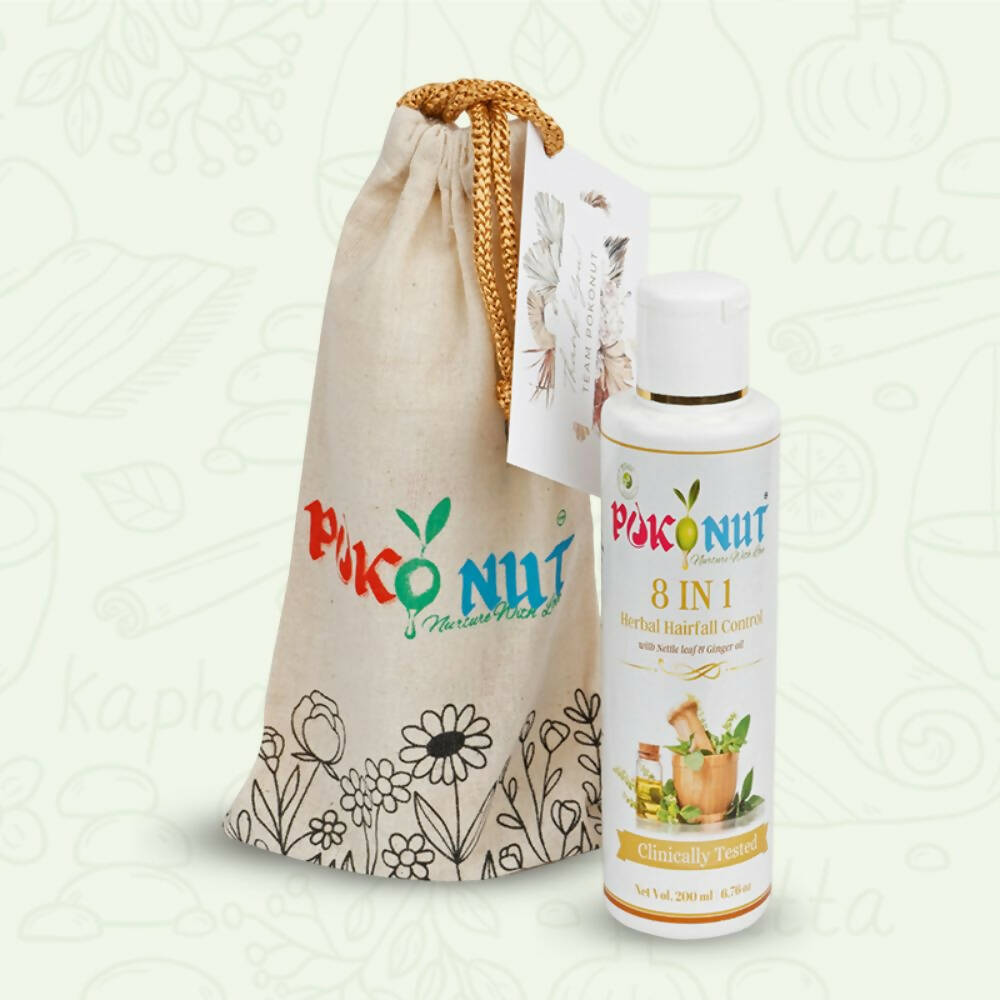 Pokonut 8 in 1 Herbal Hair Fall Control Oil - Distacart