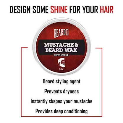 Beardo Beard and Mustache Wax Extra Strong - Distacart