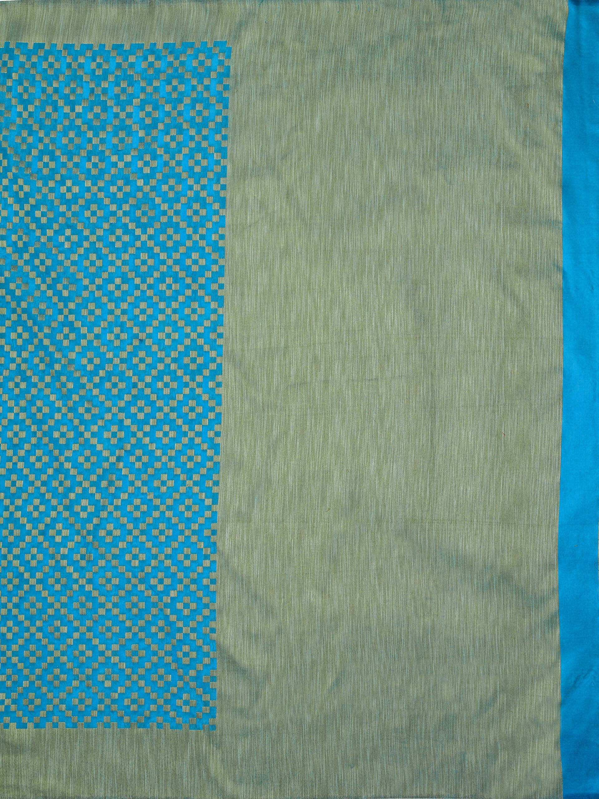 Mimosa Women's Patola Art Silk Turquoise Blue Saree - Distacart