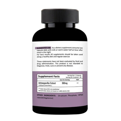 Nutracology Ashwagandha Tablets For Stamina Energy and Strength - Distacart