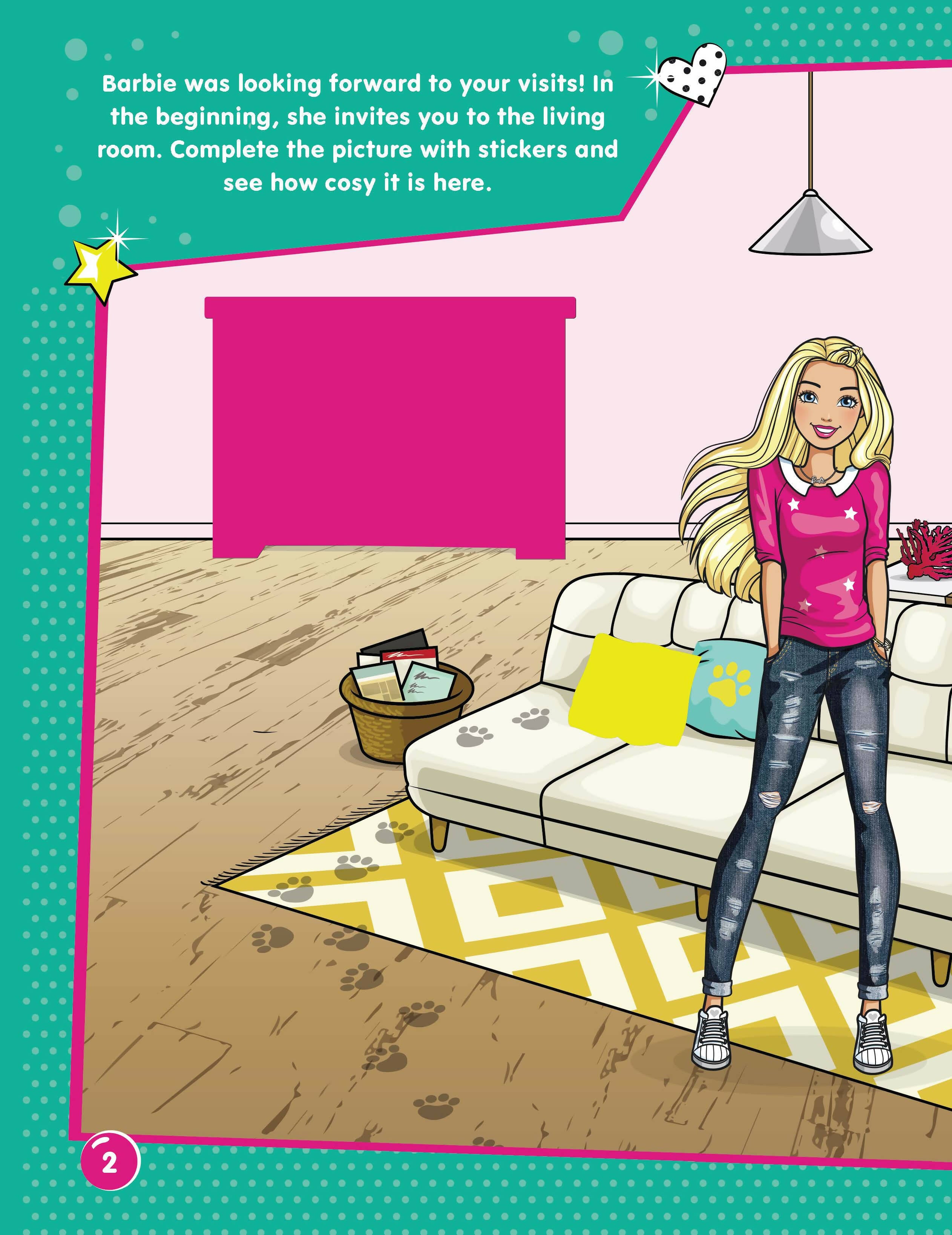 Dreamland Publications Barbie Dreamhouse Adventures -Dream House Decorate with Stickers - Distacart