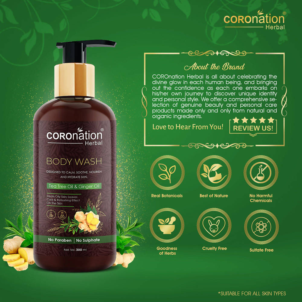 Coronation Herbal Tea Tree Oil & Ginger Oil Body Wash - Distacart