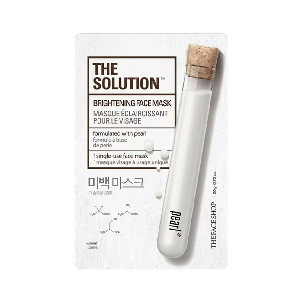 The Face Shop The Solution Brightening Pearl Face Mask - Distacart