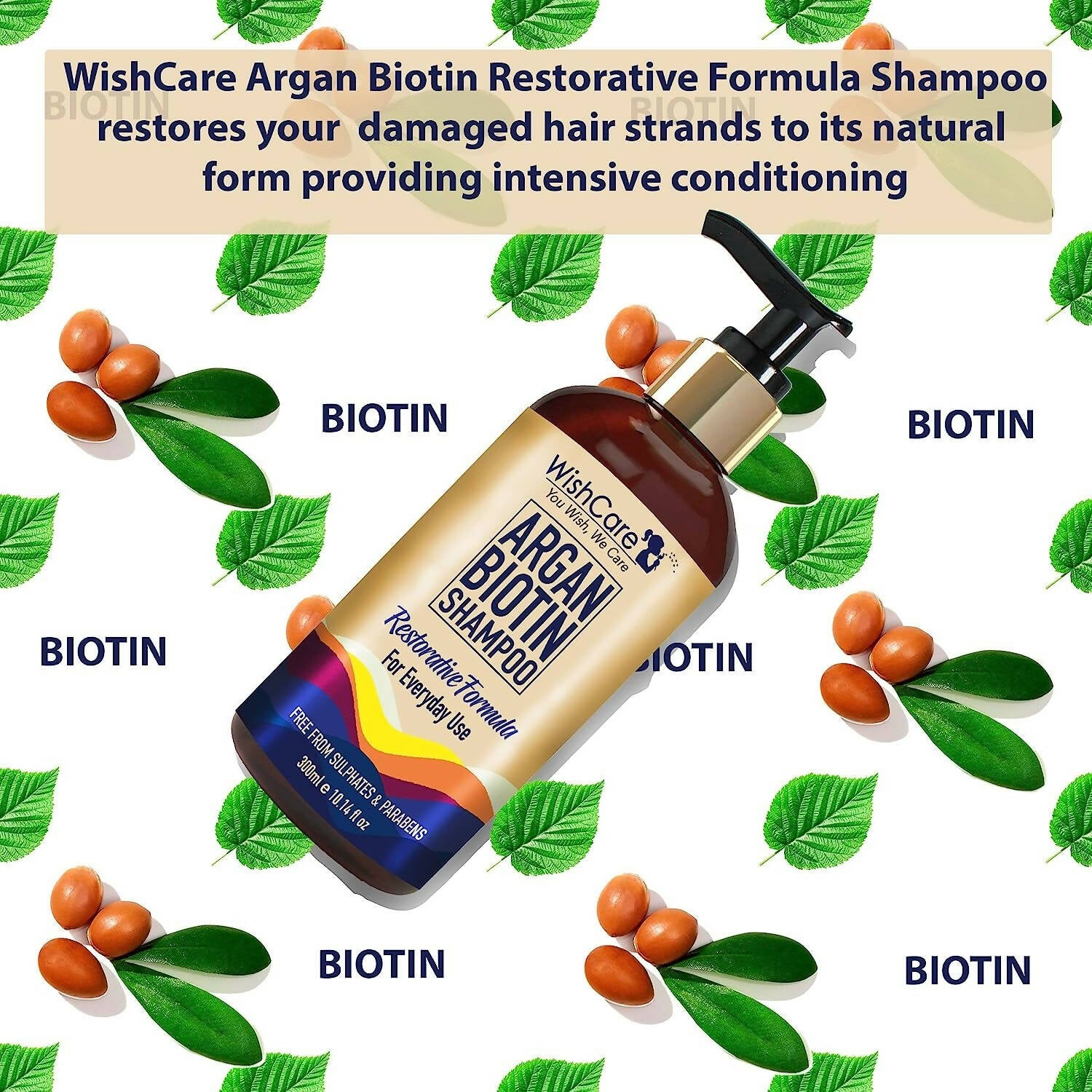 Wishcare Argan Oil Biotin Shampoo - Distacart
