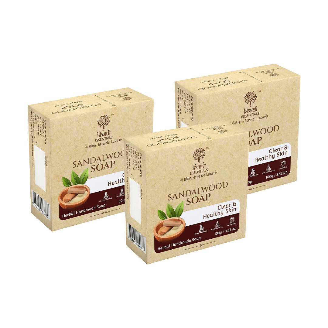 Khadi Essentials Sandalwood Herbal Handmade Soap - Distacart