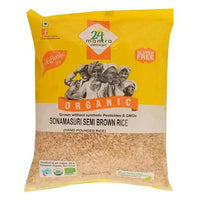 Thumbnail for 24 Mantra Organic Sonamasuri Semi Brown Hand Pounded Rice - Distacart