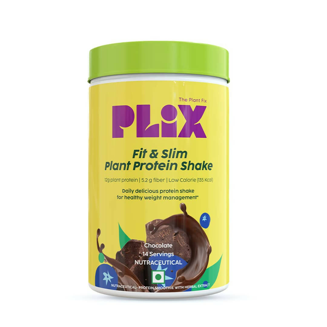 PLIX The Plant Fix Fit & Slim Smoothie Plant Protien Shake Powder - Chocolate - Distacart