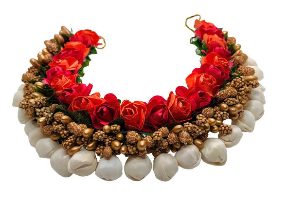 Orange & Pink Hair Gajra