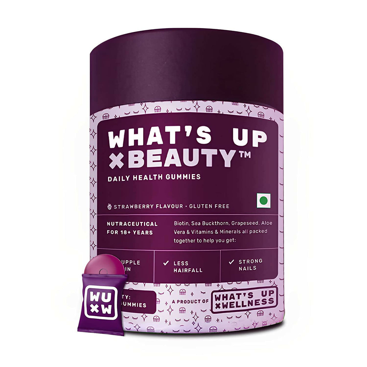 What’s Up Wellness Beauty Skin & Hair Gummies - Distacart