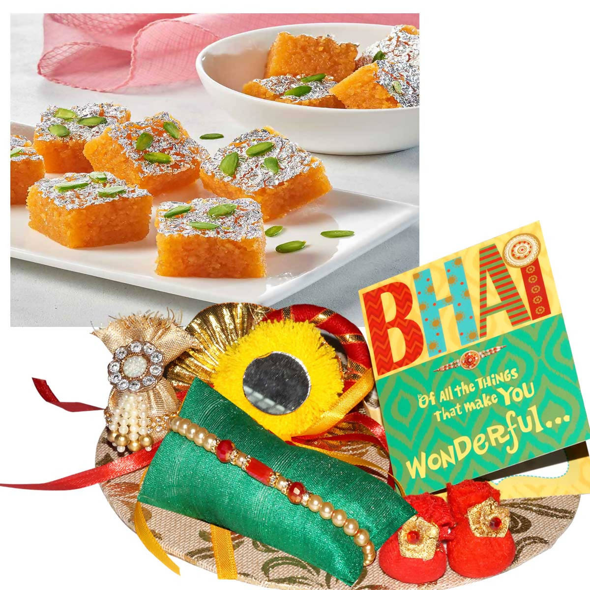 Bikanervala Moongdal Burfi Rakhi Gift - Distacart