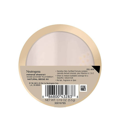 Neutrogena Mineral Sheers Loose Powder Foundation, Natural Beige 60 - Distacart