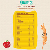 Thumbnail for Timios Organic Rice Apple Baby Cereal Nutrition Facts