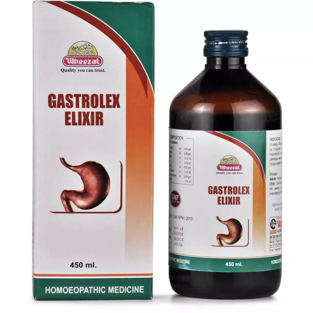 Wheezal Homeopathy Gastrolex Elixir Syrup - Distacart