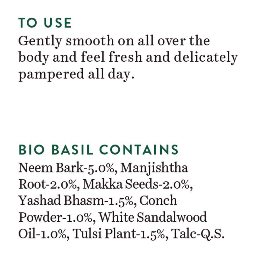 Biotique Basil & Sandalwood Refreshing Body Powder - Distacart
