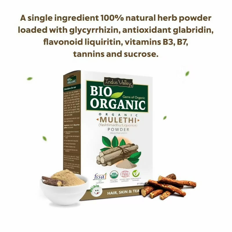 Indus Valley Bio Organic 100% Natural Mulethi Powder - Distacart