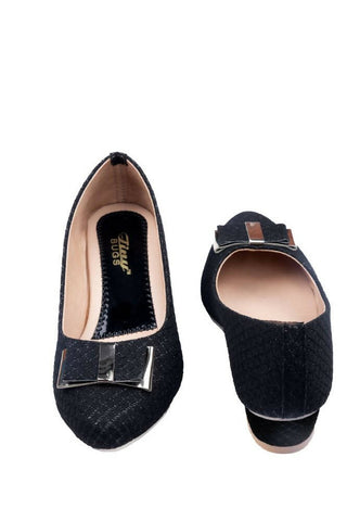 Tiny Bugs Girls Party Wear Ballerinas - Black - Distacart